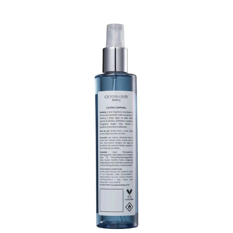Desodorante Body Splash Blueberry Giovanna Baby Sweet Collection Frasco 260ml Spray
