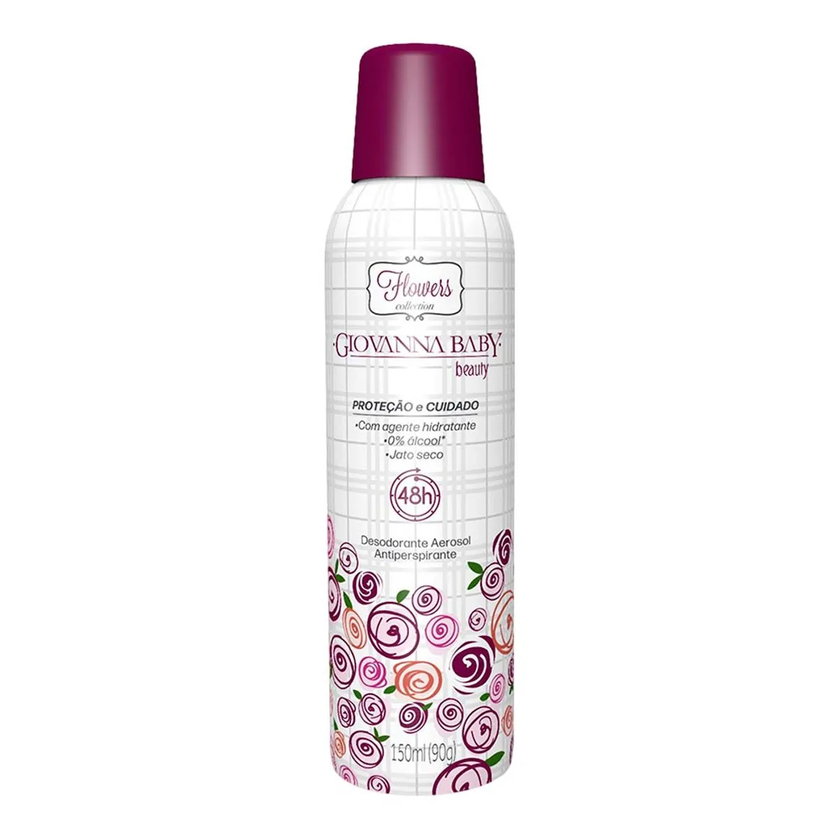 Desodorante Aerossol Antiperspirante Beauty Giovanna Baby Flowers Collection 150ml Spray