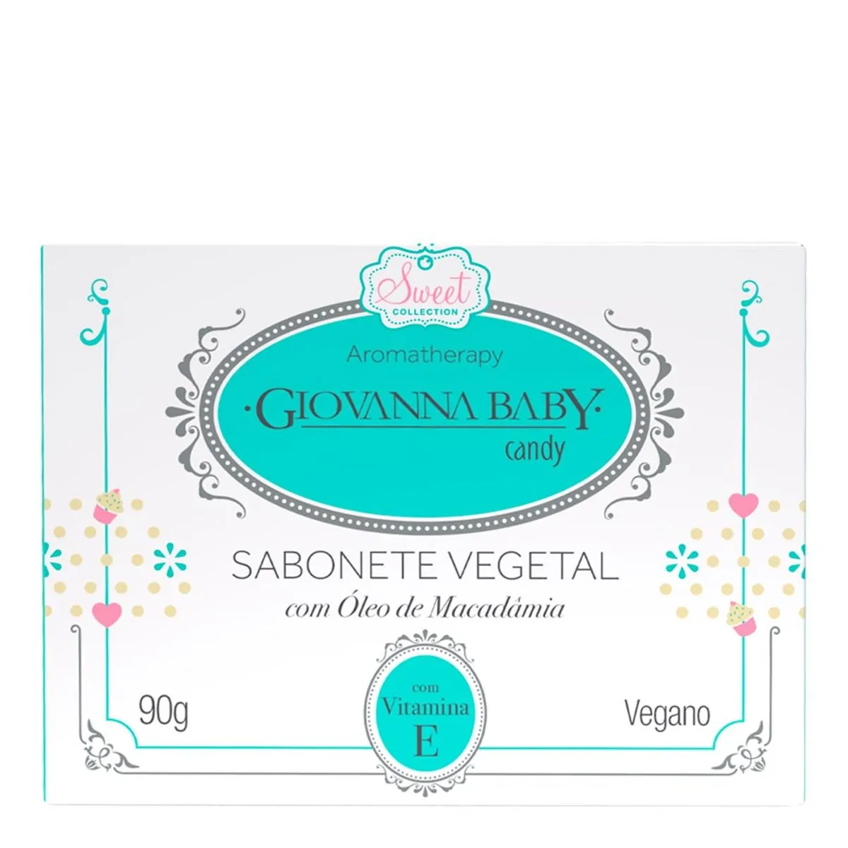 Sabonete Barra Vegetal Candy Giovanna Baby Aromatherapy Sweet Collection Caixa 90g
