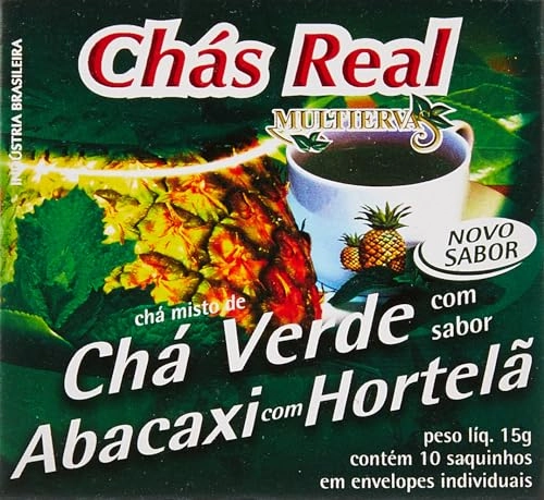 Chá Verde Abacaxi Com Hortelã Chás Real Caixa 15g 10 Unidades