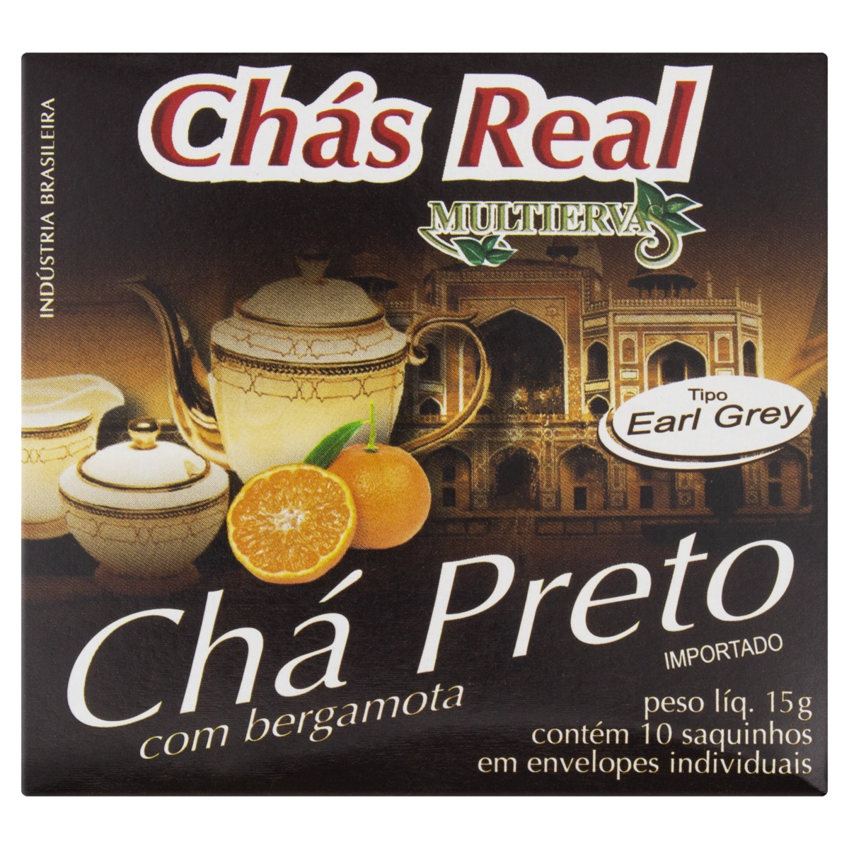Chá Preto Bergamota Chás Real Caixa 15g 10 Unidades