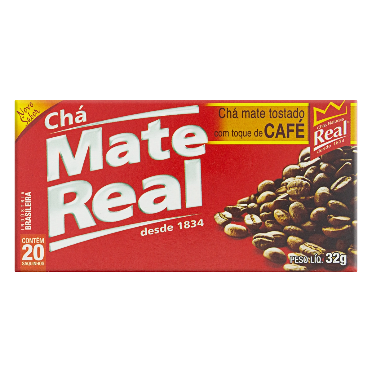 Chá Mate Tostado Café Real Caixa 32g 20 Unidades