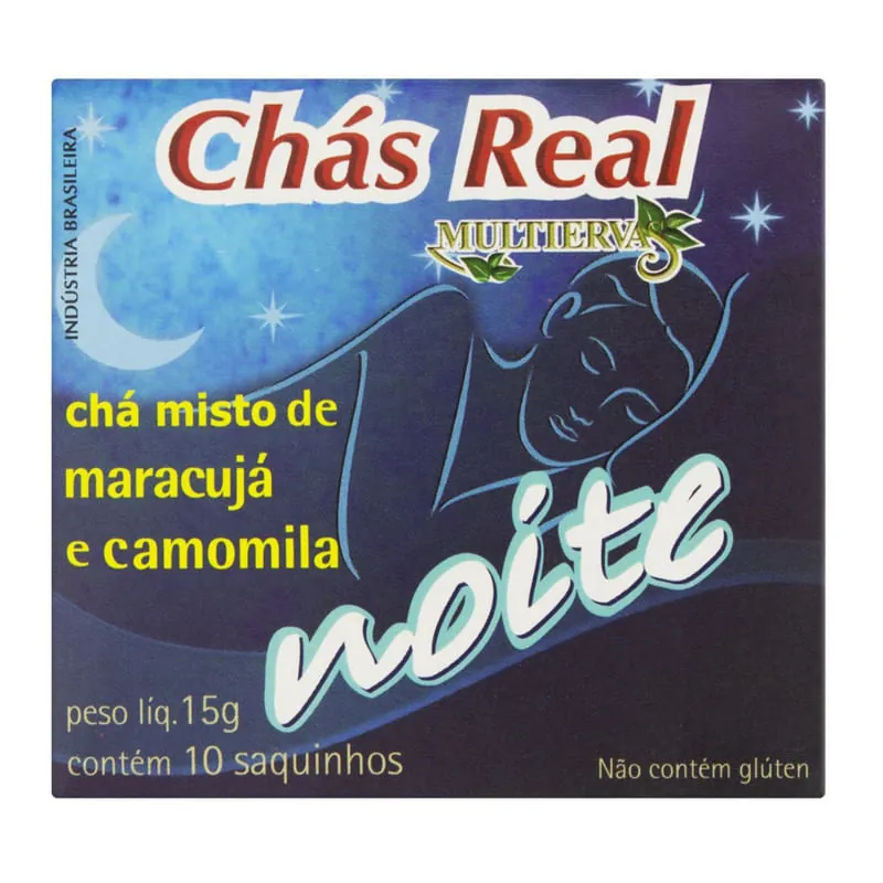 Chás Real Maracujá e Camomila Noite Com 15g