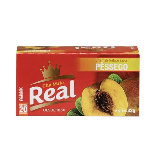 Chá Mate Tostado Pêssego Real Caixa 32g 20 Unidades