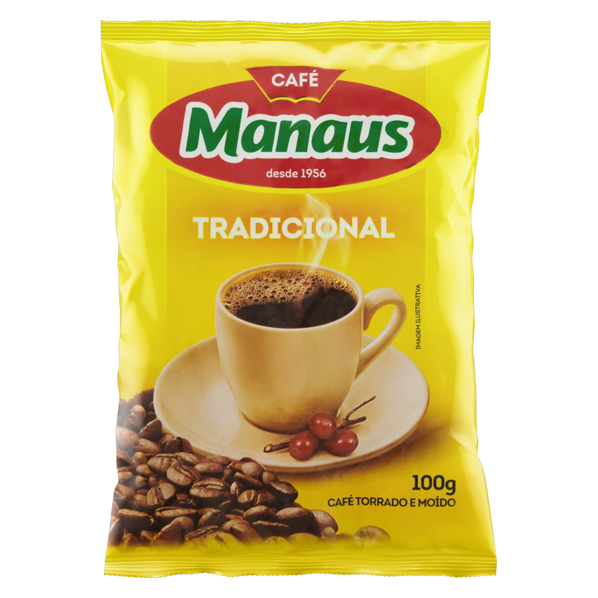 Café Torrado E Moído Tradicional Café Manaus Pacote 100g