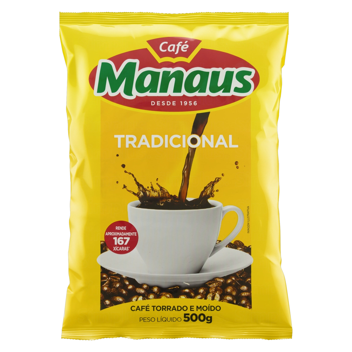 Café Torrado E Moído Tradicional Café Manaus Pacote 500g