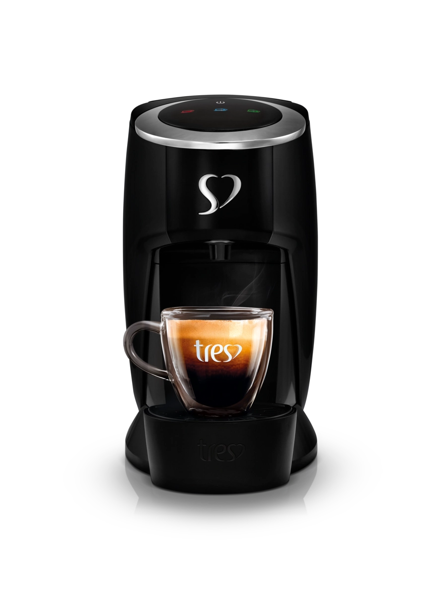 Máquina de Café Espresso 3 Corações Touch Preta 110V