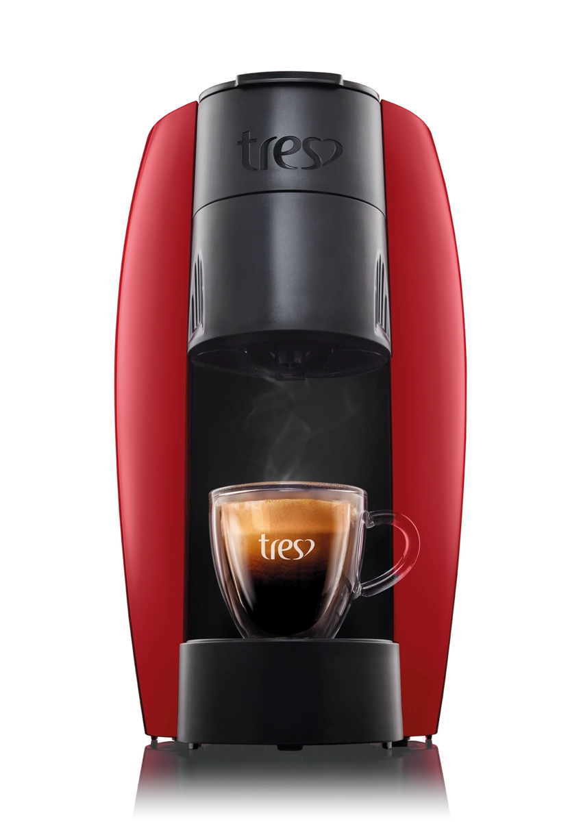 Máquina de Café Espresso Automática 3 CORAÇÕES Vermelho G1 Lov Basic 220V
