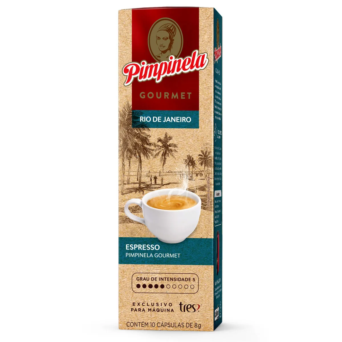 Café Em Cápsula Torrado E Moído Espresso Pimpinela Gourmet Caixa 80g 10 Unidades