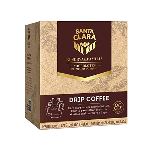 Café Em Sachê Torrado E Moído Drip Coffee Filtrado Santa Clara Reserva Da Família Caixa 100g 10 Unid