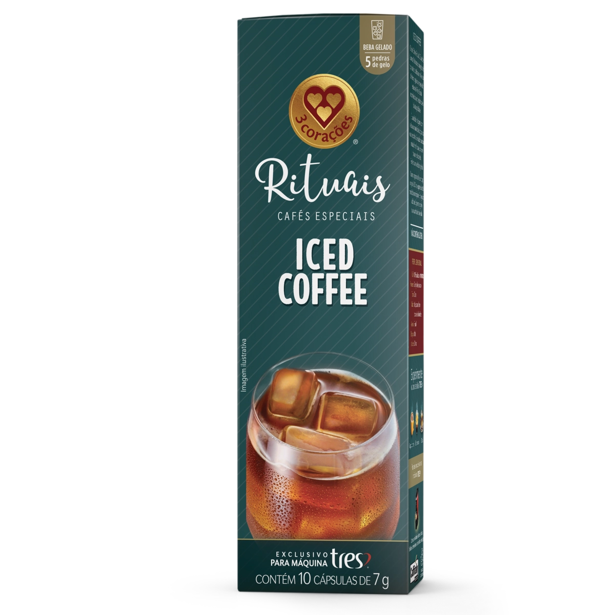 Café Em Cápsula Iced Coffee 3 Corações Rituais Caixa 70g 10 Unidades