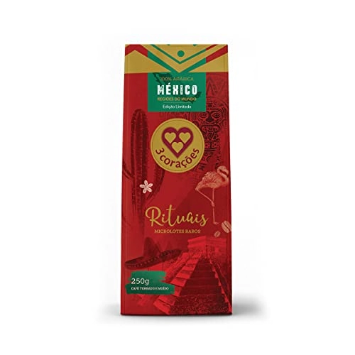 Café Torrado E Moído México 3 Corações Rituais Regiões Do Mundo Pacote 250g Microlotes Raros