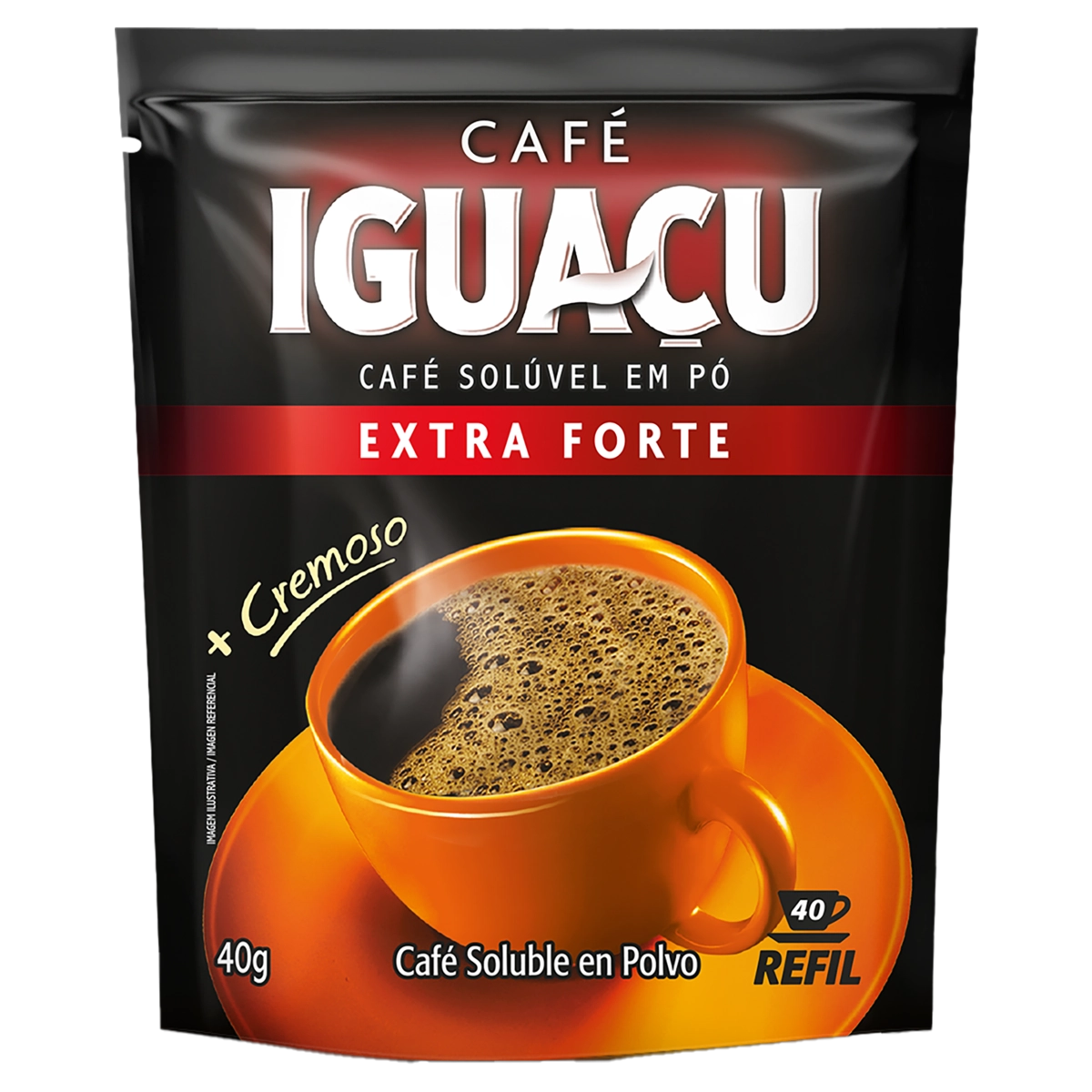Café Solúvel Em Pó Extraforte Iguaçu Sachê 40g Refil