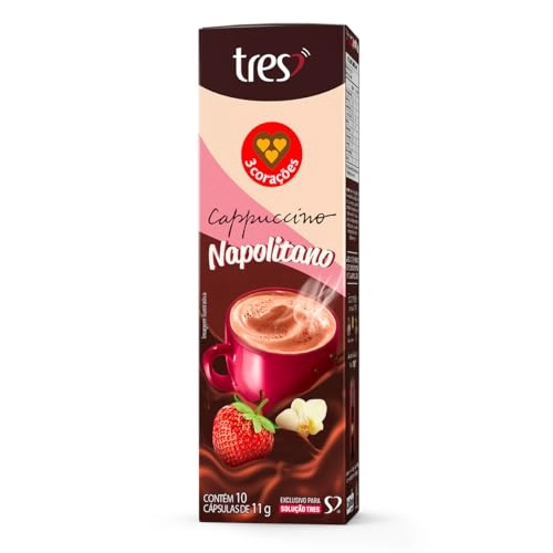 Cappuccino Em Cápsula Napolitano 3 Corações Lovers Caixa 110g 10 Unidades
