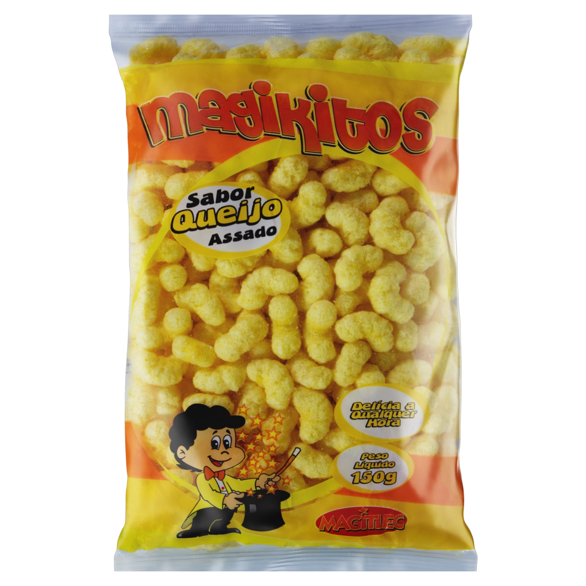 Salgadinho Queijo Assado Magitlec Magikitos Pacote 150g