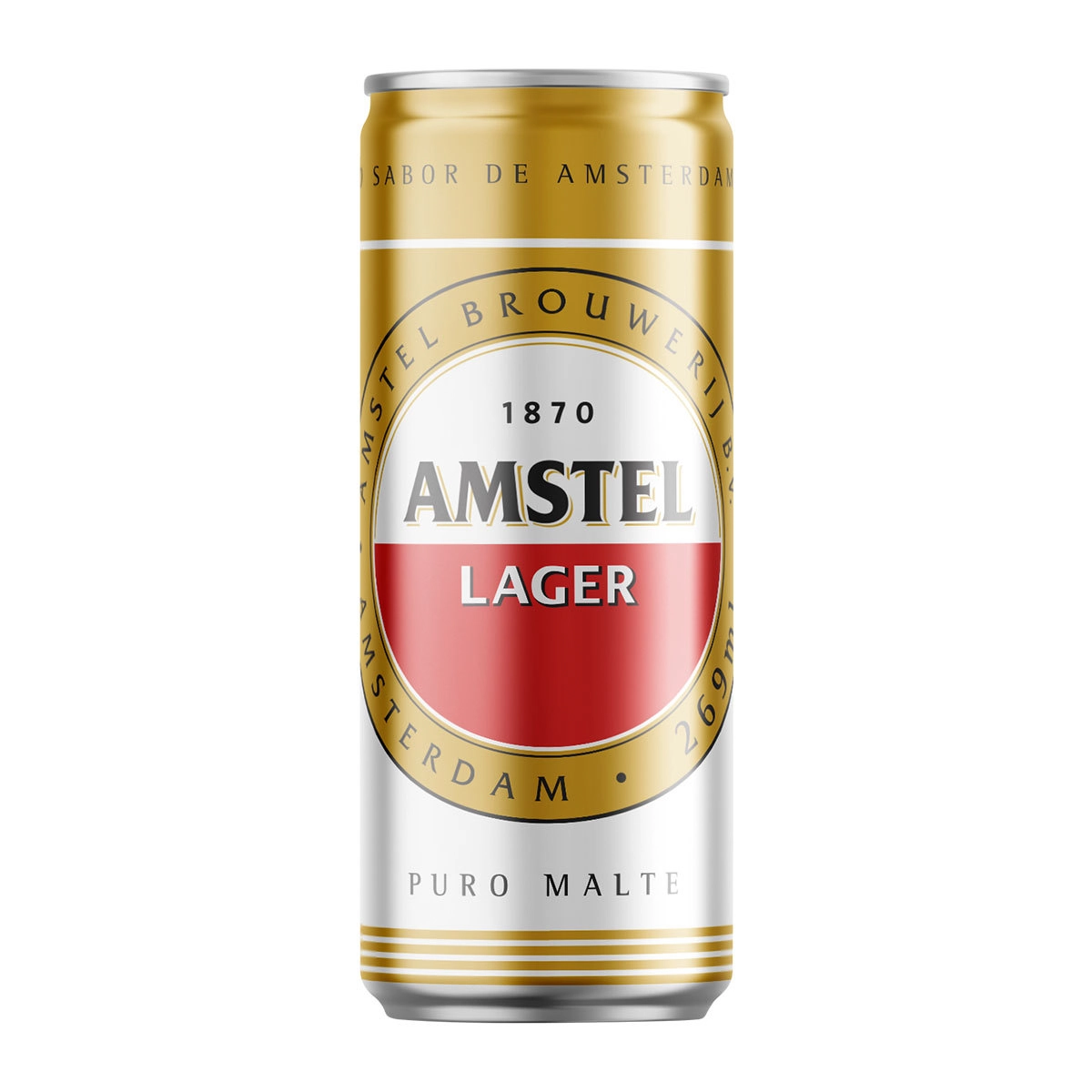 Cerveja Lager Puro Malte Amstel Lata 269ml