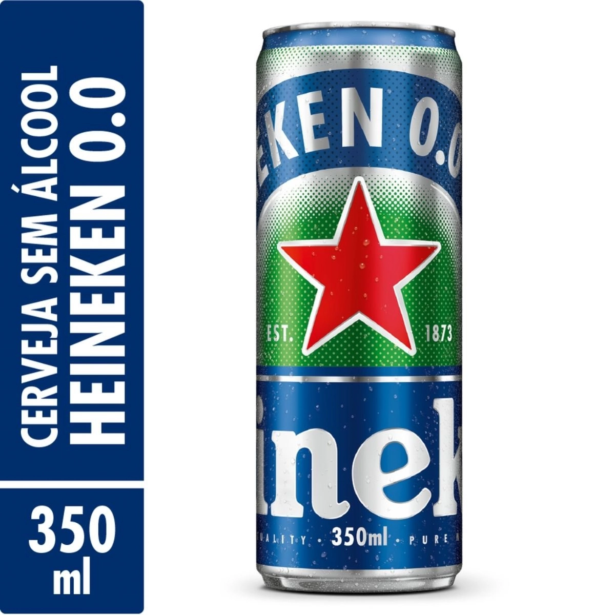 Cerveja Lager Zero Álcool Heineken Lata 350ml