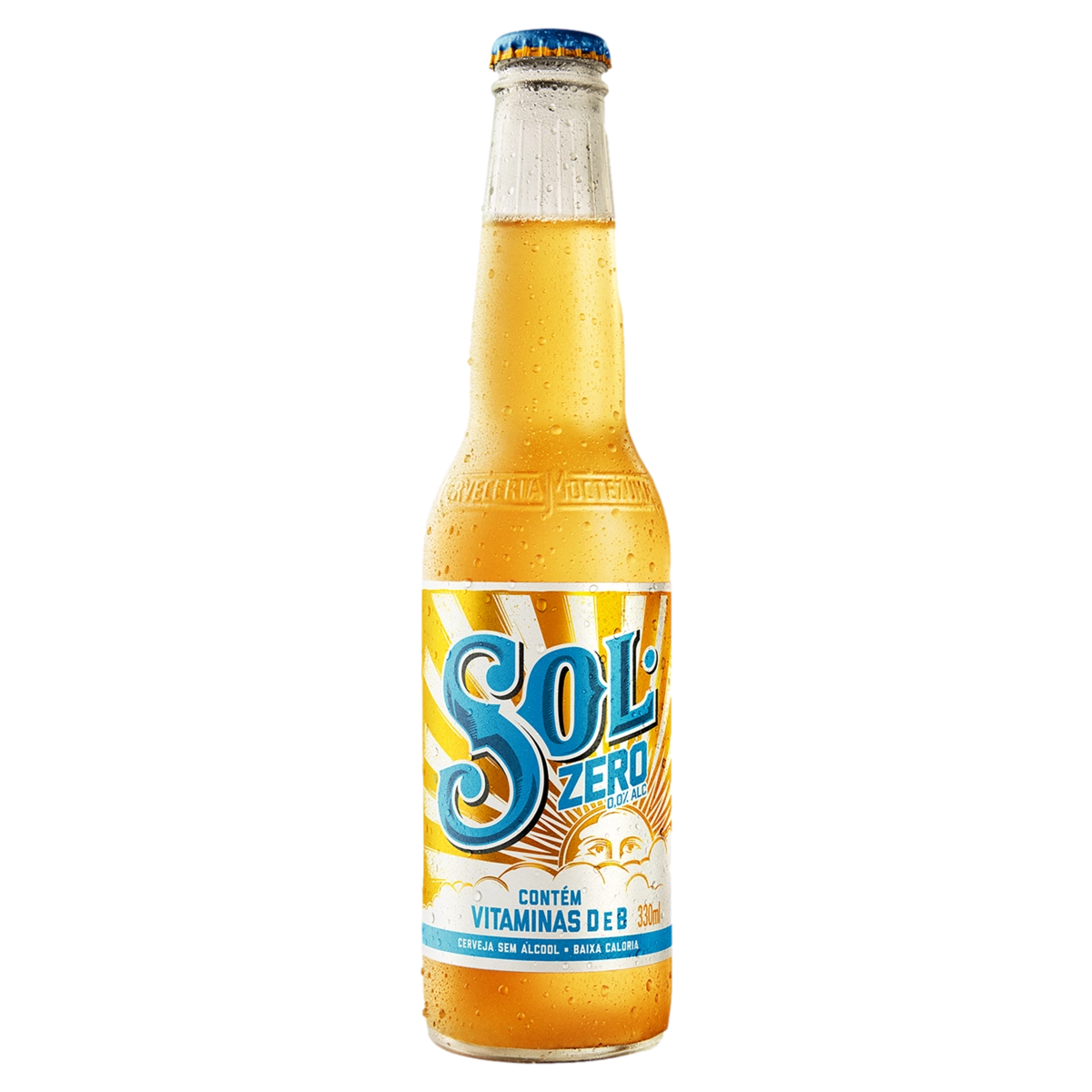 Cerveja Pilsen Zero álcool Sol Garrafa 330ml