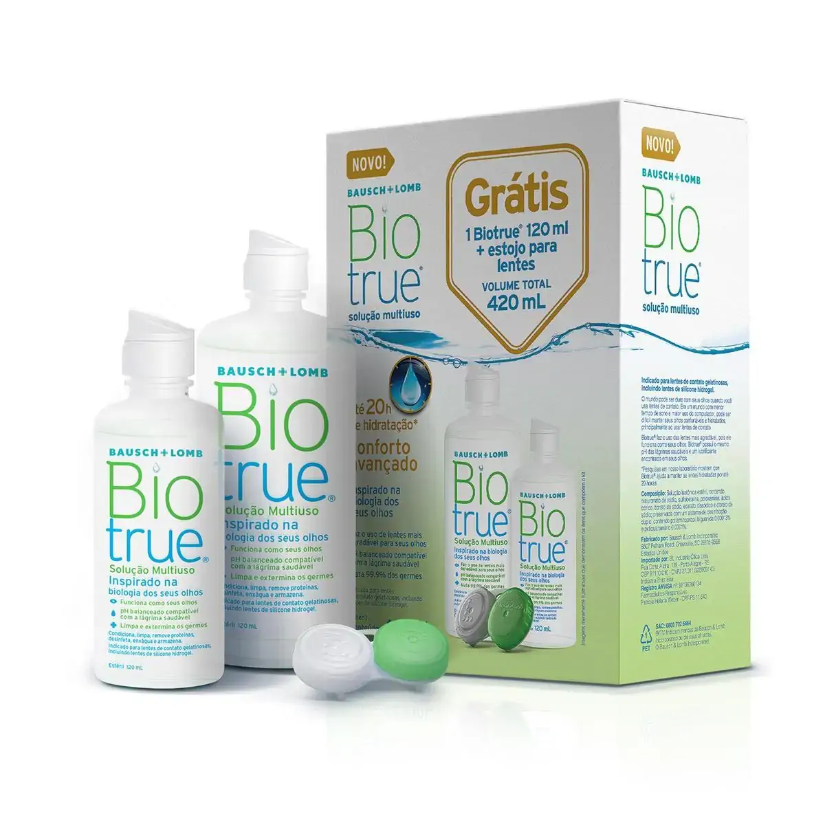 Biotrue Kit Sol 300 120ml Estojo