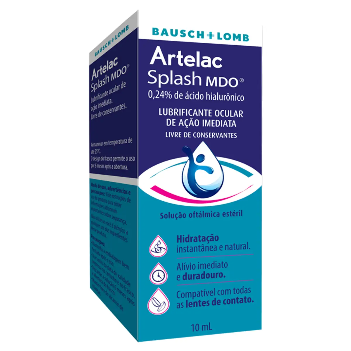 Artelac Splash Mdo 0,24 Caixa 10ml Solução Oftálmica Estéril