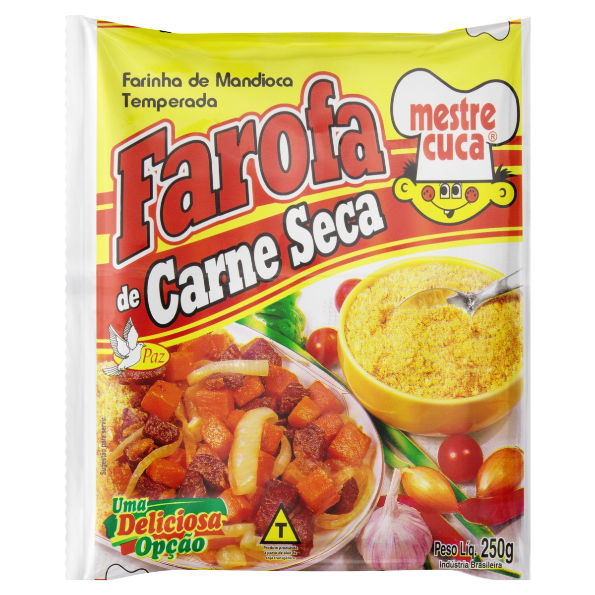 Farofa De Mandioca Carne Seca Mestre Cuca Pacote 250g