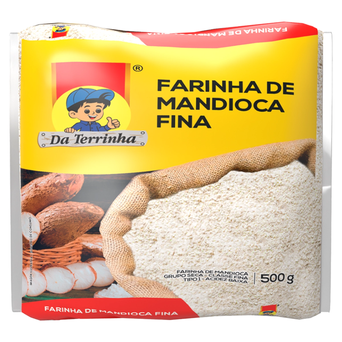 1554 Farinha Mandioca Crua Fina Da Terrinha 500 G Und