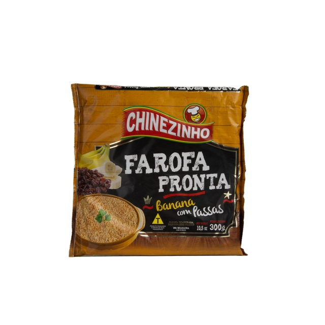 Farofa Pronta Banana Com Passas Chinezinho 300g