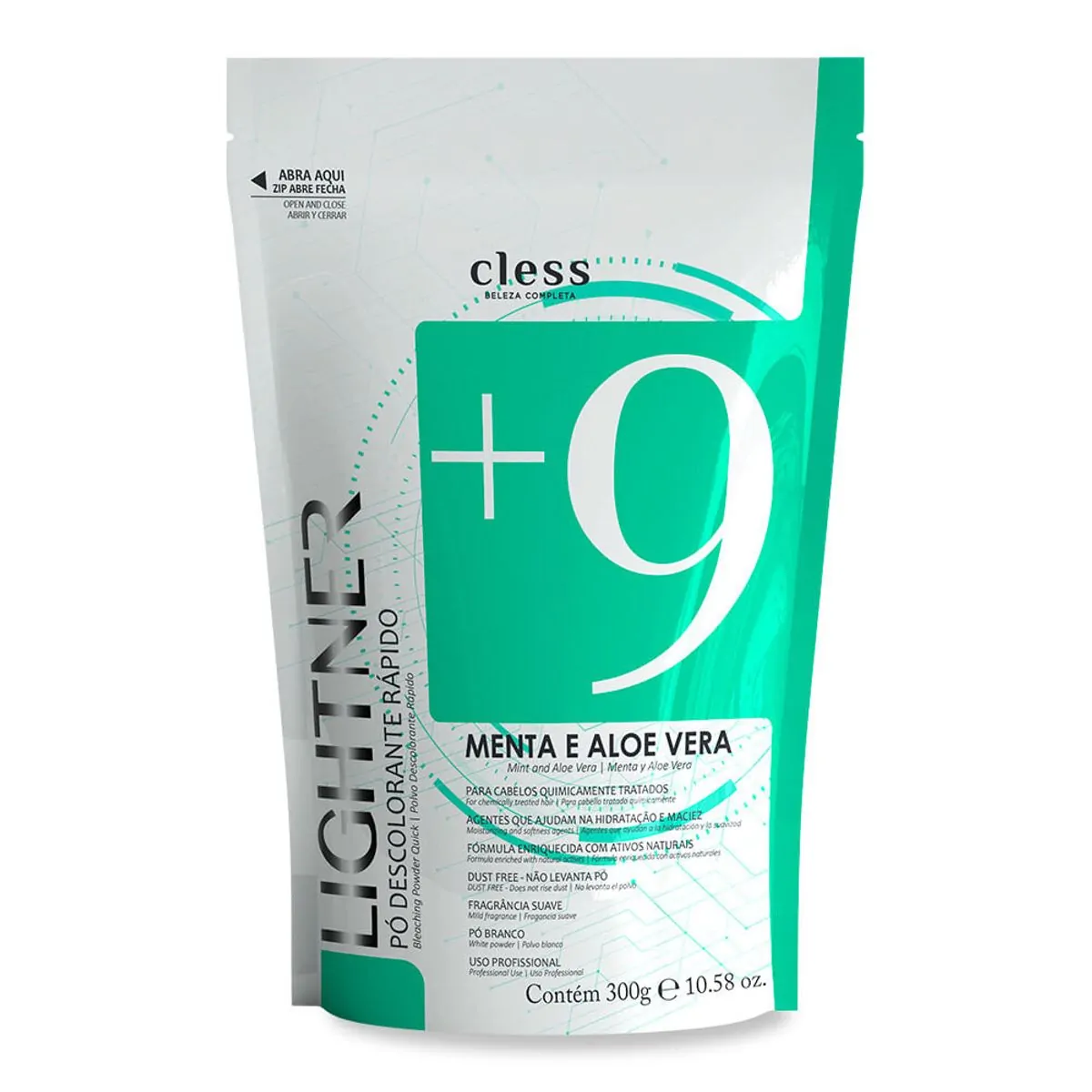 Descolorante Pó Menta E Aloe Vera 9 Suave Lightner Pouch 300g