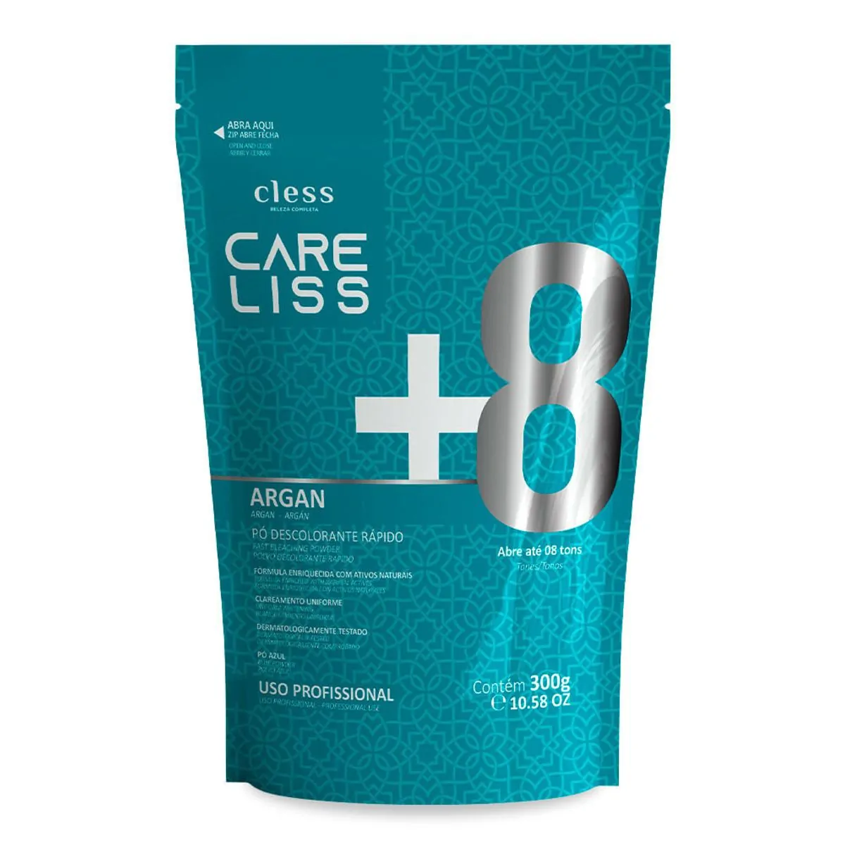 Descolorante Pó Argan 8 Care Liss Pouch 300g