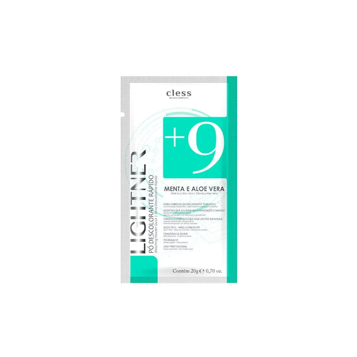 Descolorante Pó Menta E Aloe Vera 9 Suave Lightner Envelope 25g
