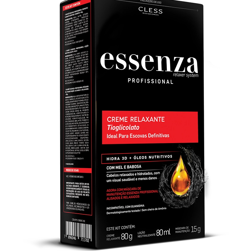 Kit Creme Relaxante Para Cabelos Essenza