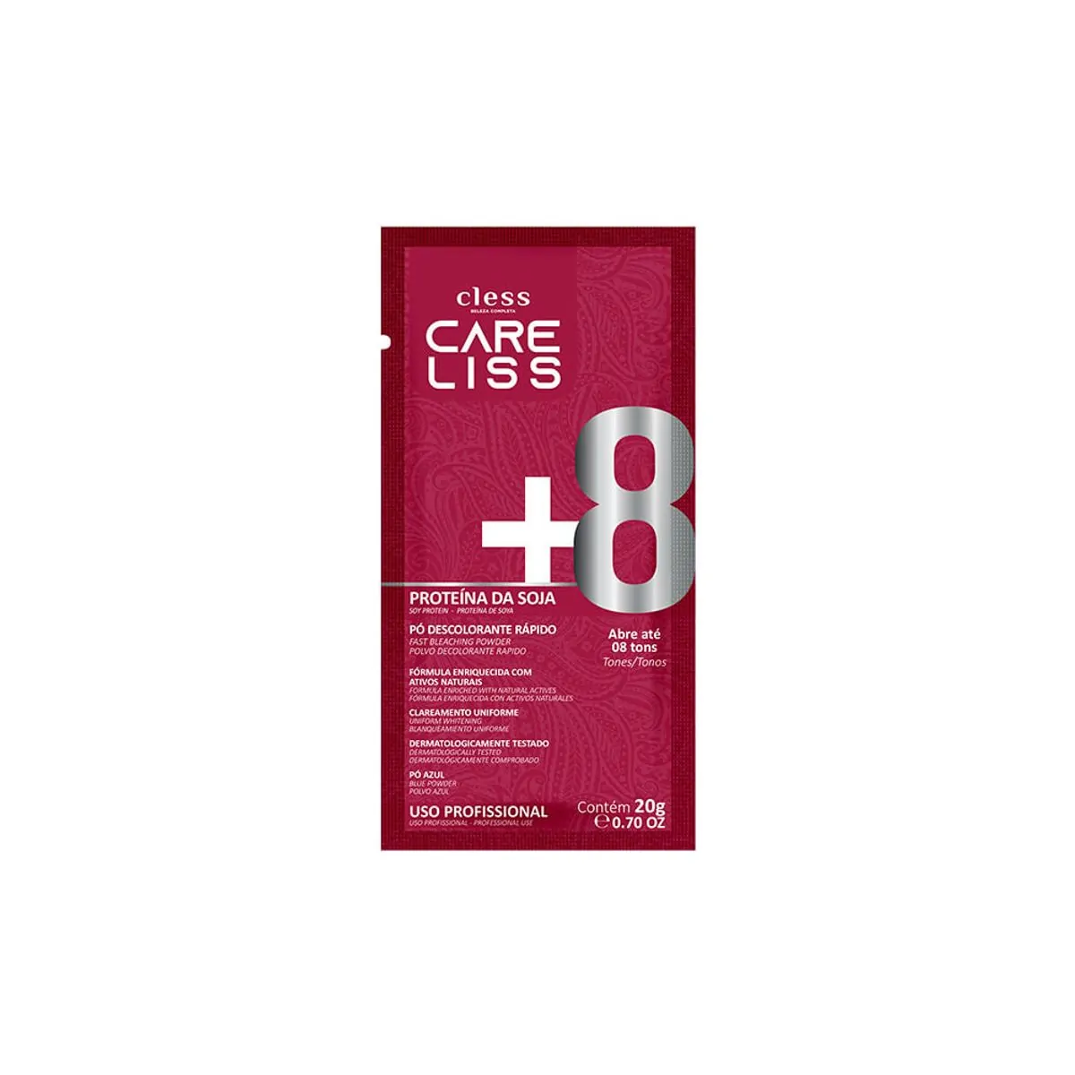 Descolorante Pó Proteína Da Soja 8 Care Liss Envelope 20g