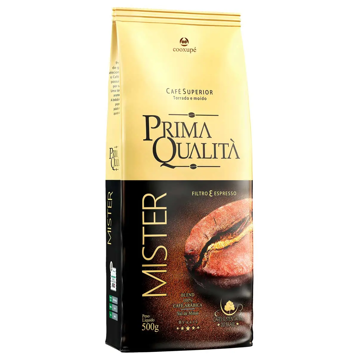 Café Torrado e Moído PRIMA QUALITÀ Pacote 500g