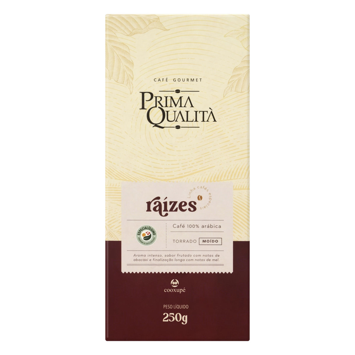 Café Torrado E Moído Prima Qualità Raízes Gourmet Caixa 250g
