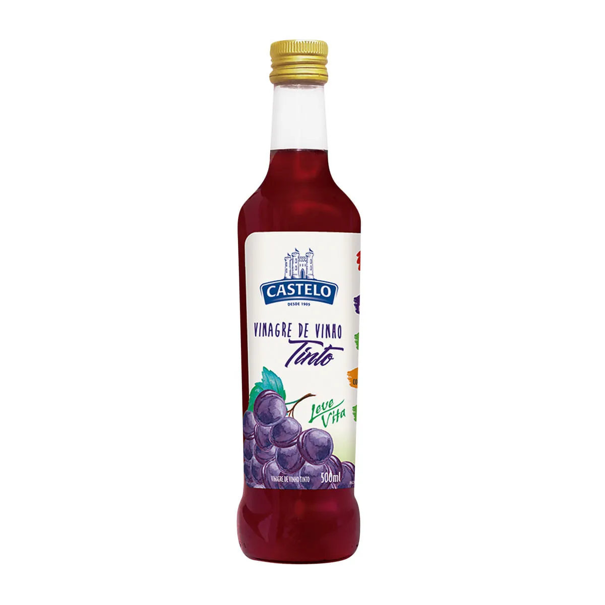 Vinagre De Vinho Tinto Castelo Leve Vita Vidro 500ml