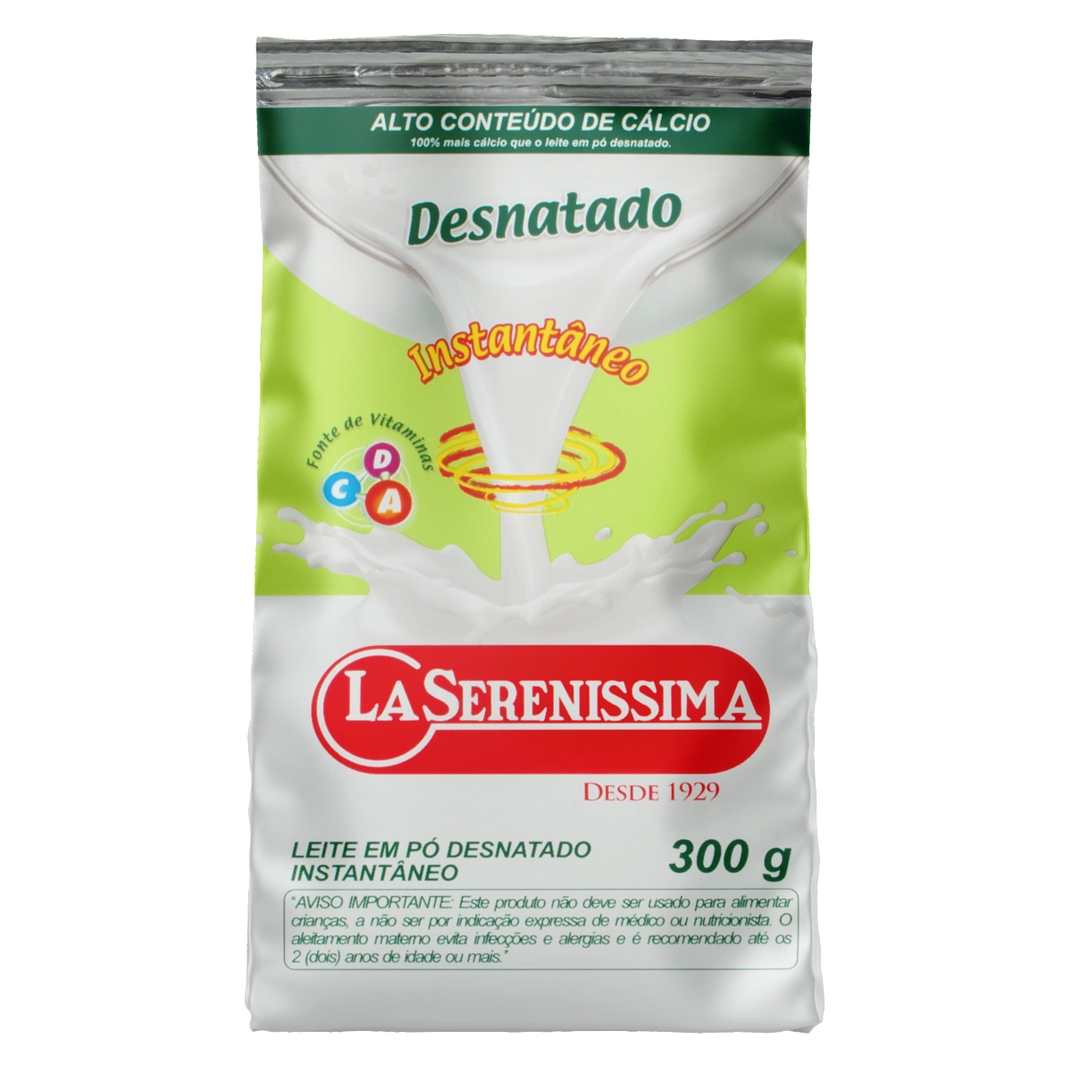 Leite Pó Instantâneo Extra Cálcio Desnatado La Serenissima Pacote 300g