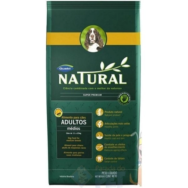 Guabi Natural Adultos Porte Médio Pacote