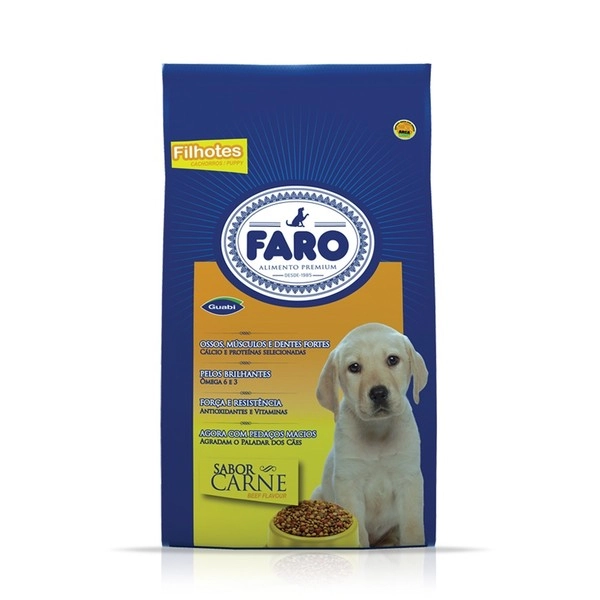 Guabi Faro Filhotes Carne Pacote 8 Kg