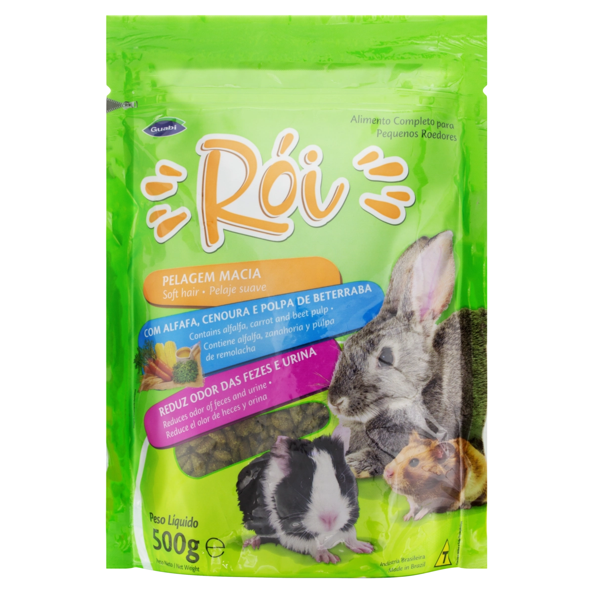 Alimento Completo Para Roedores Rói Pouch 500g