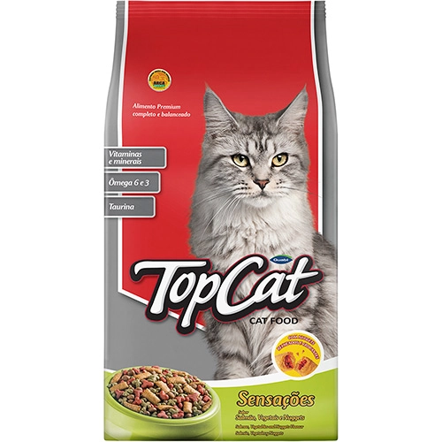 Ração Top Cat Sensações Com Nuggets Guabi Petcare