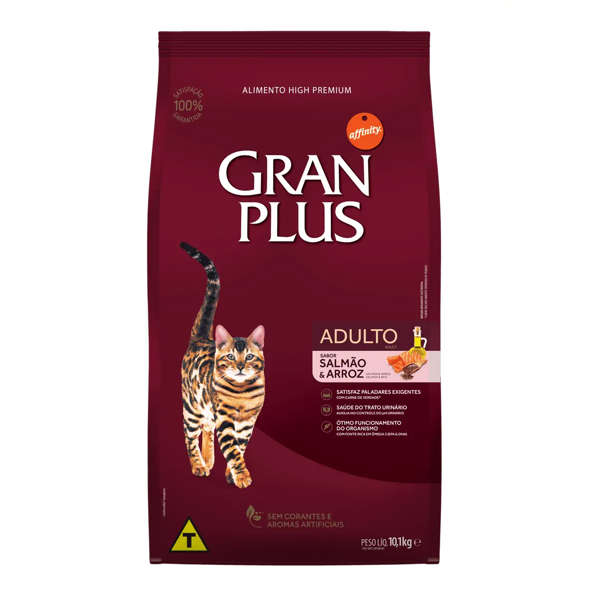 Ração Gran Plus Gatos Adultos Salmão e Arroz 10kg