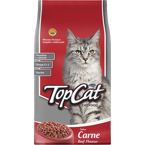 Ração Top Cat Carne Guabi Petcare