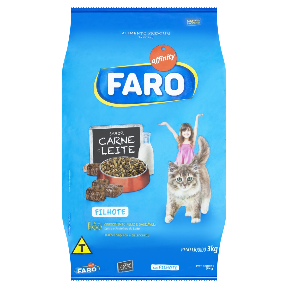 Alimento Para Gatos Filhotes Carne E Leite Affinity Faro Pacote 3kg