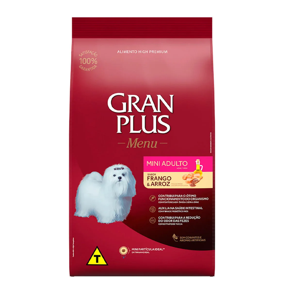 Ração Gran Plus Menu Cães Adultos Mini Frango e Arroz 10,1kg