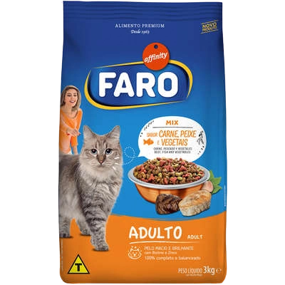 Ração Faro Para Gatos Adultos Mix De Carne