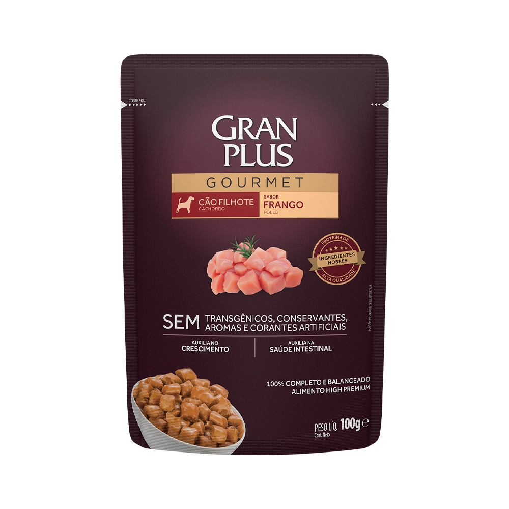 Alimento Úmido Gran Plus Menu Cães Filhote Frango 100g 100g