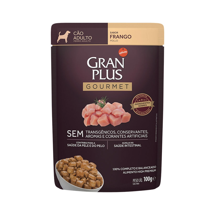 Alimento Úmido Gran Plus Cães Adultos Frango 100g 100g