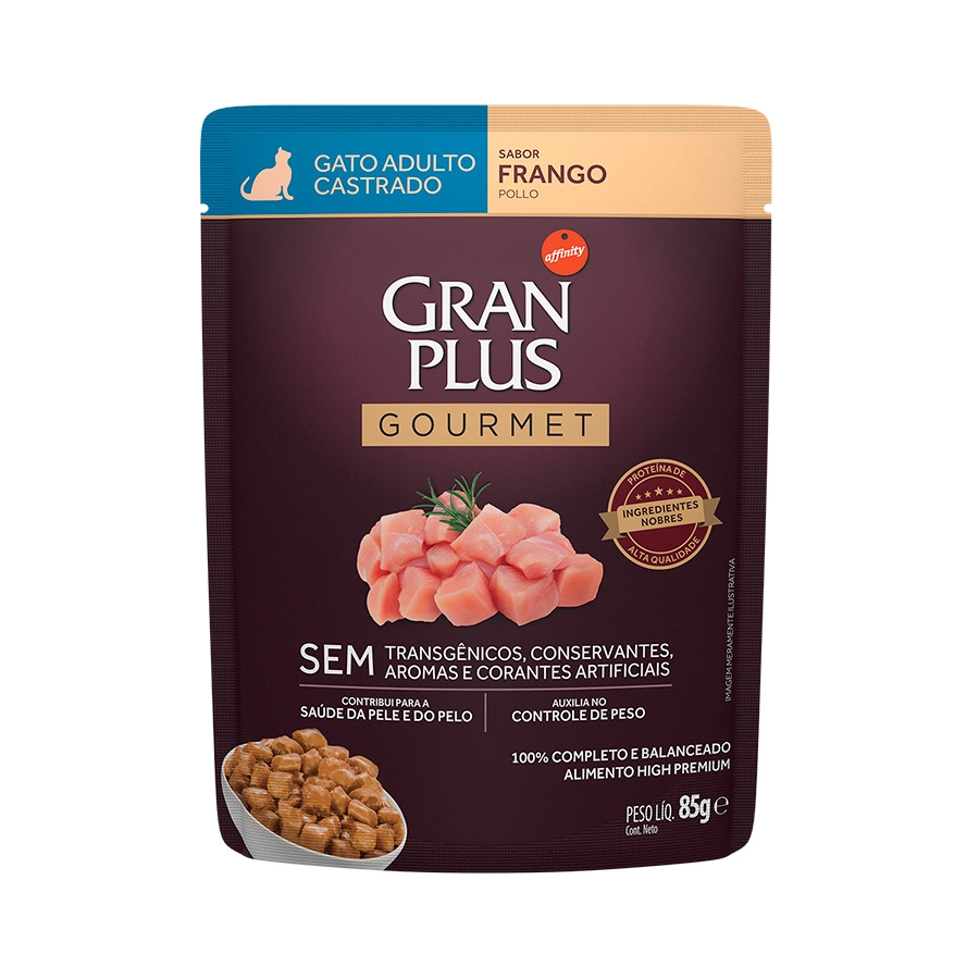 Gran Plus Sache Gatos Adultos Frango Castrado 85g