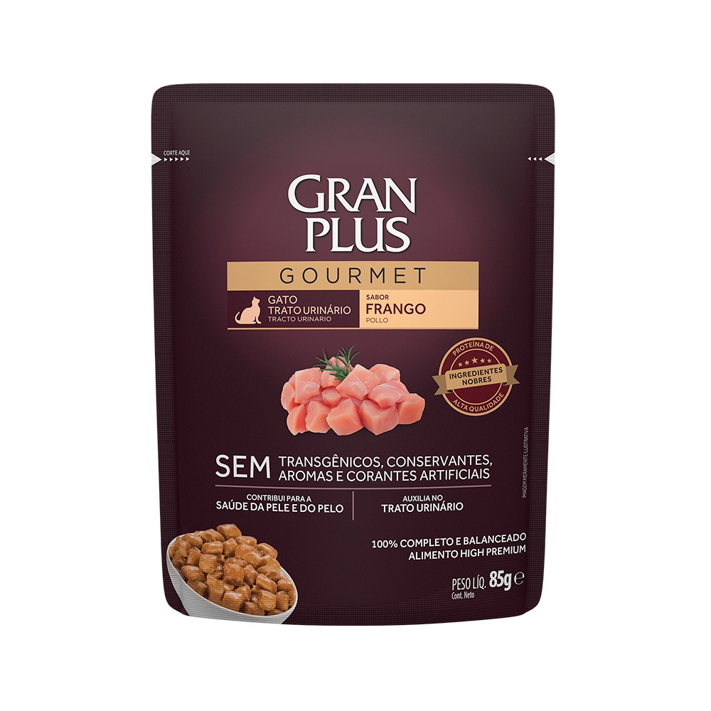 Alimento Úmido Gran Plus Gatos Trato Urinário Frango 85g 85g