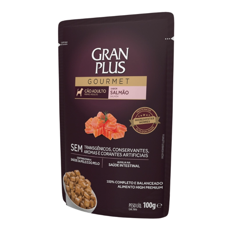 Alimento Úmido Gran Plus Menu Cães Adultos Salmão 100g 100g